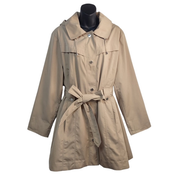 London Fog Trench Coat Women's Tan/Beige Trench Coat Size XL - Picture 1 of 10